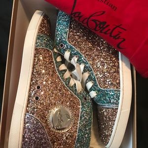 Christian Louboutin Glitter bip bip high-top